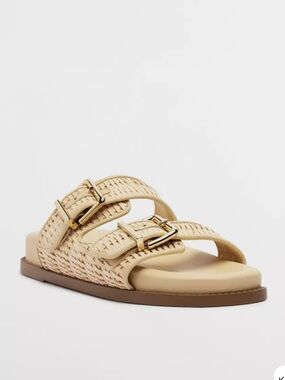 SCHUTZ Naomi Woven Slide Sandal in Natural New!